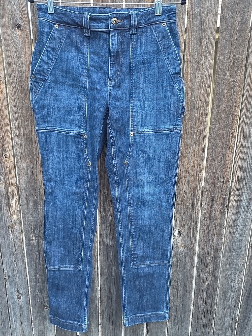 Duluth Trading Co Blue Double Flex Denim Relaxed Leg Jeans